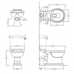 Devon Etoile Бачок для унитаза моноблок с МЕХАНИЗМОМ СЛИВА (без ручки управления механизмом), цвет: белый