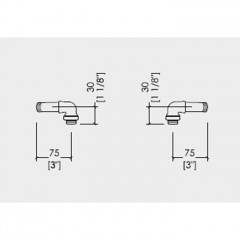 Devon Набор соединительный для напольных ножек, хром