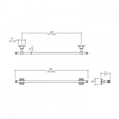 Devon&Devon Jubilee Полотенцедержатель 33 см, никель