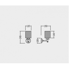 Devon Daisy 2 Светильник настенный (24,5х11,5х19 cм) с абажуром кремового цвета, фурнитура: хром