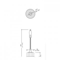 Devon DOROTHY Ерш для унитаза напольный, колба - керамика белая, ручка ерша: состаренная бронза/белый