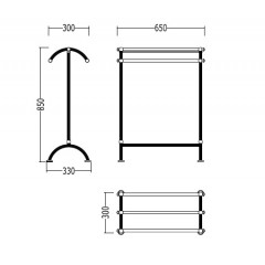 Devon Single Полотенцедержатель тройной напольный, светлое золото