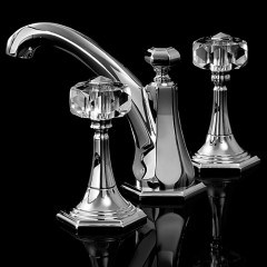 Devon&Devon Excelsior Gemstone Смеситель для раковины на 3 отв., донный клапан. Цвет: хром.