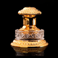 Devon Excelsior Swan Смеситель для раковины на 3 отв., с донным клапаном, цвет: золото 24k/отделка хрусталь