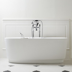 Devon Dove Ванна ИЗ WHITE TEC PLUS 170.5х64.7х84.6 см, цвет: белый, в компл донный клапан с крышкой из WHITE TECи сифон EACC571, (цоколь белый)