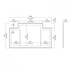 Devon Small Vogue 2 Зеркало 104*2*h77 см, цвет: черная глянцевая лакировка с внутр рамкой “antique alluminium leaf"