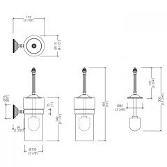 Devon Black Diamond Ёршик подвесной (черная керамика), цвет: бронза