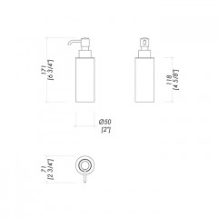 DEVON&DEVON WALTZ Дозатор для жидкого мыла L: 5 x H: 17,1 x D: 7,1см, настольный, цвет хром