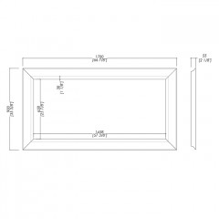 Devon Regent Зеркало 170x90 см с деревянной рамой в цвете offwhite