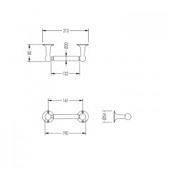 Devon&Devon New York Бумагодержатель, никель блестящий