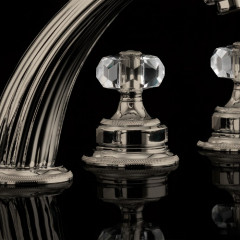 Devon&Devon Excelsior King Смеситель для установки на борт ванны с 5 отверстиями, переключателем и душем. Цвет: блестящий никель.