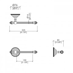 Devon Diamond Держатель для туалетной бумаги 225 мм, цвет бронза