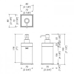 DEVON Cube Дозатор жидкого мыла настольный, цвет белый/хром