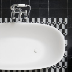 Devon Dove Ванна отдельностоящая на ножк из WHITE TEC PLUS 170.5х52,8х84.6 см, цвет: белый, в компл донный клапан с крышкой из WHITE TEC