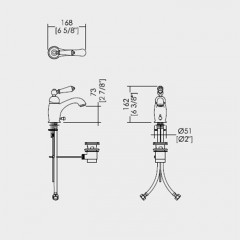Devon Dandy Смеситель для раковины на 1 отв., ручка белая, цвет: хром