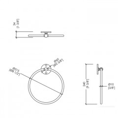 Devon Cavendish Полотенцедержатель кольцо, цвет хром