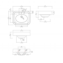 Devon Blues Раковина c 1 отв., 71x56,5xh25,5 см, цвет: белый