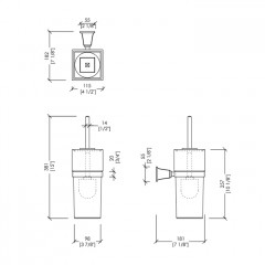 Devon Time Ершик подвесной, золото