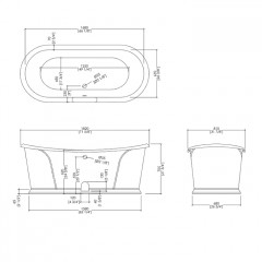Devon&Devon Camelot Ванна 182х81х70,5 см, чугунная, отдельностоящая, облицованная снаружи листовым свинцом