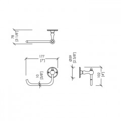 Devon&Devon Old Navy Держатель для туалетной бумаги, золото