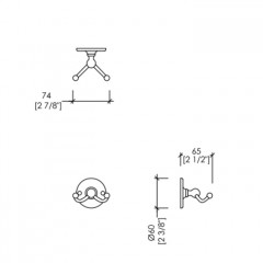 Devon Cavendish Двойной крючок, цвет хром