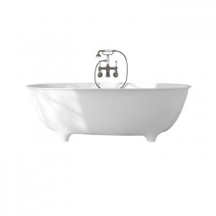 Devon Dove Ванна отдельностоящая на ножк из WHITE TEC PLUS 170.5х52,8х84.6 см, цвет: белый, в компл донный клапан с крышкой из WHITE TEC