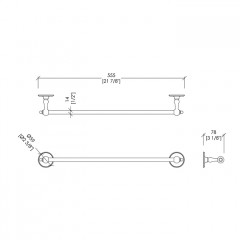 Devon&Devon Old Navy Полотенцедержатель 55.5 см, золото