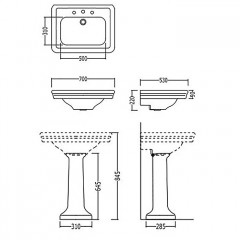 Devon Etoile Пьедестал, цвет белый