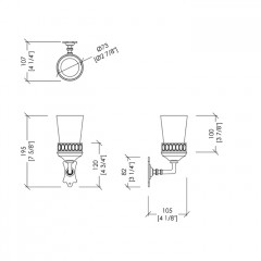 Devon&Devon Mayfair Стакан подвесной, хром