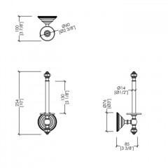 Devon Gemstone Держатель запасного рулона 254 мм, цвет никель блестящий