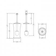 Devon First Class Ершик напольный , цвет бронза