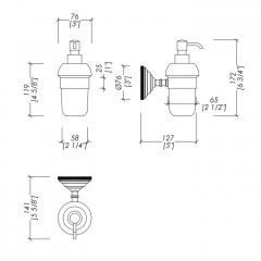 Devon Diamond Дозатор для жидкого мыла, , цвет светлое золото