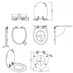 Devon New Etoile Сиденье для унитаза из мдф, цвет: белый лакированный/петли хром (микролифт)