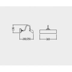Devon Argo Cветильник настенный, направленный, 30см, IP20, цвет: золото светлое