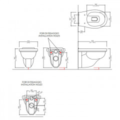 Devon Blues Унитаз подвесной (55,5х35,5см), цвет: белый