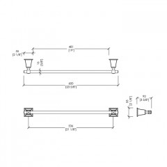 Devon&Devon Time Полотенцедержатель 60 см, хром