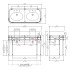 Devon&Devon Memphis Консоль для двойной раковины Wide Blues 124,5x56,5xh74,3 см., хром
