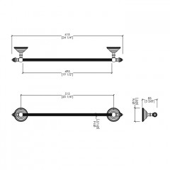 Devon Gemstone Полотенцедержатель 617 мм, цвет никель блестящий