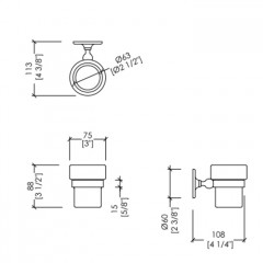 Devon&Devon Cavendish Стакан подвесной, цвет хром