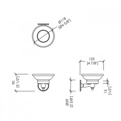 Devon Old Navy Мыльница подвесная, золото