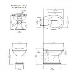 Devon Rose Унитаз напольный 51,5х36 cм под встраиваемый бачок, цвет: белый