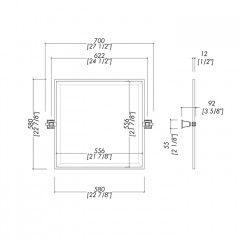 Devon&Devon Time Зеркало поворотное 70х58 см, хром