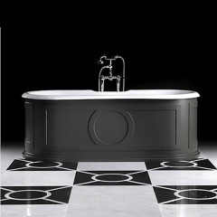 Devon Capitol Ванна чугунная (без отв. для смесителя),170х79х60,5 cм, свободностоящая, с внешней отделкой тонкими алюминиевыми листами(под покраску)