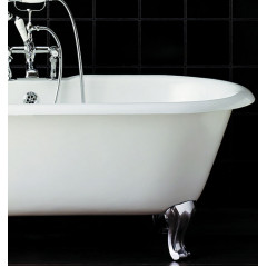 Devon&Devon Draycott Ванна 170х79хh61 см, чугунная, отдельностоящая,белая загрунтованная снаружи, ножки EAGLE белые