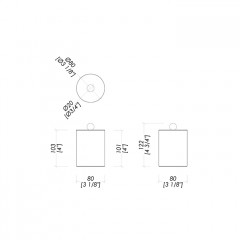 DEVON&DEVON WALTZ Контейнер с крышкой, настольный, цвет светлое золото