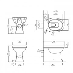 Devon Blues Унитаз напольный под встраиваемый бачок, белый