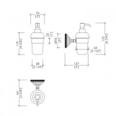 Devon Diamond Дозатор для жидкого мыла, , цвет бронза