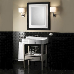 Devon Bogart тумба из лакированного полированного дерева под раков bogart 740х700мм, цвет Pure White (кант ящика и ручка цвета deep black)