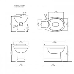 Devon Classica Унитаз напольный пристенный (45x36,3 cм), горизонтальный выпуск, цвет: белый (НЕ производится!)