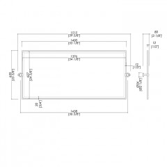 Devon New York Зеркало настенное поворотное 150хh65см, цвет хром
